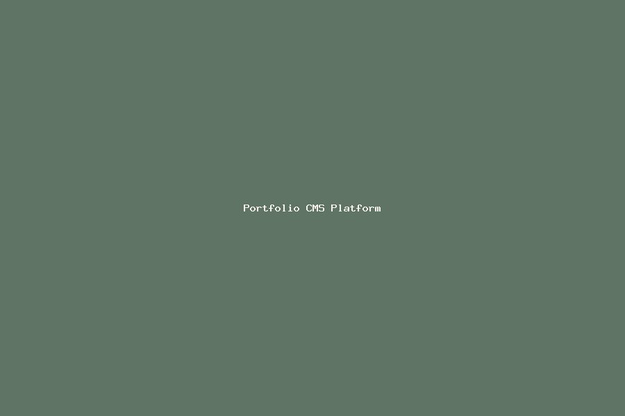 Portfolio CMS Platform